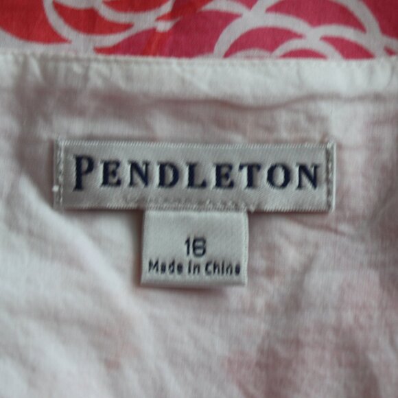 Pendleton Floral Skirt with Pink Hemline Size 16 - Picture 5 of 7